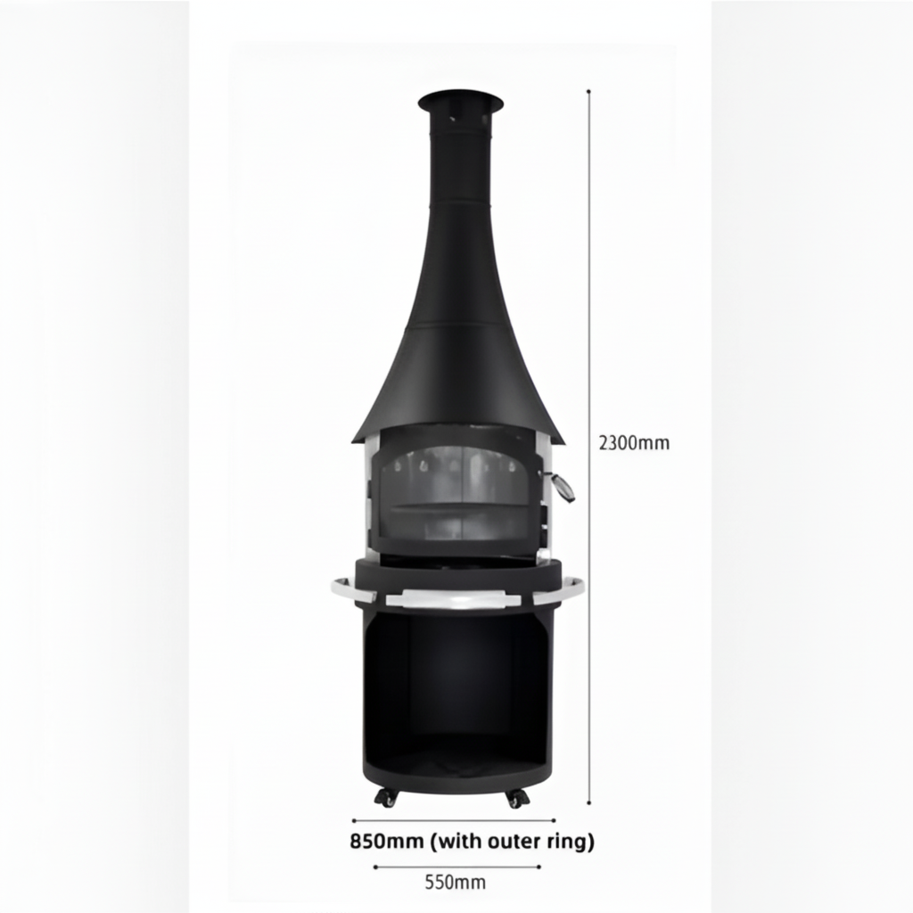 Nocturne Harbor Panoramic Chimenea Fireplace